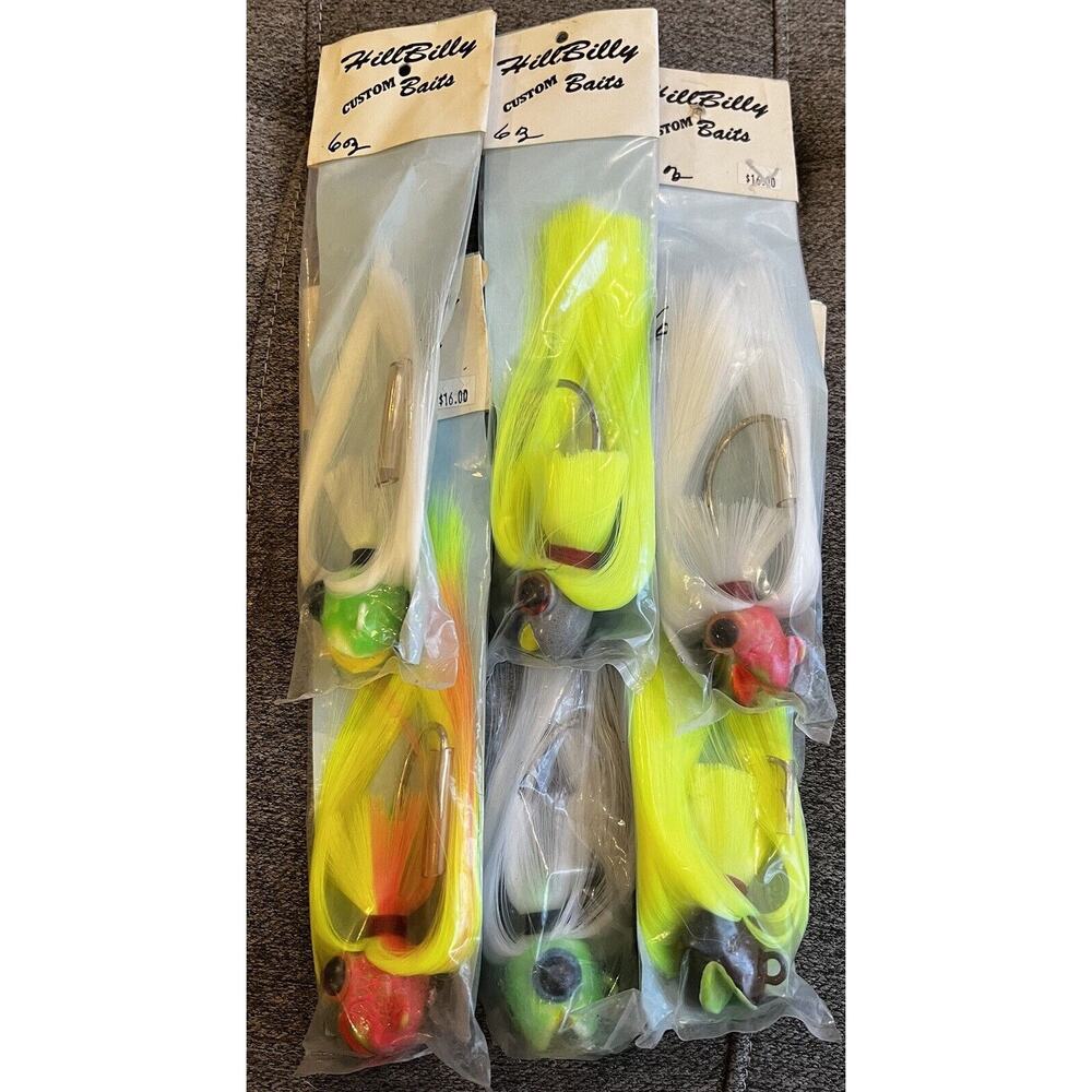 6 pack- PARACHUTE STRIPER LURES 6 oz head - Picture 3 of 5